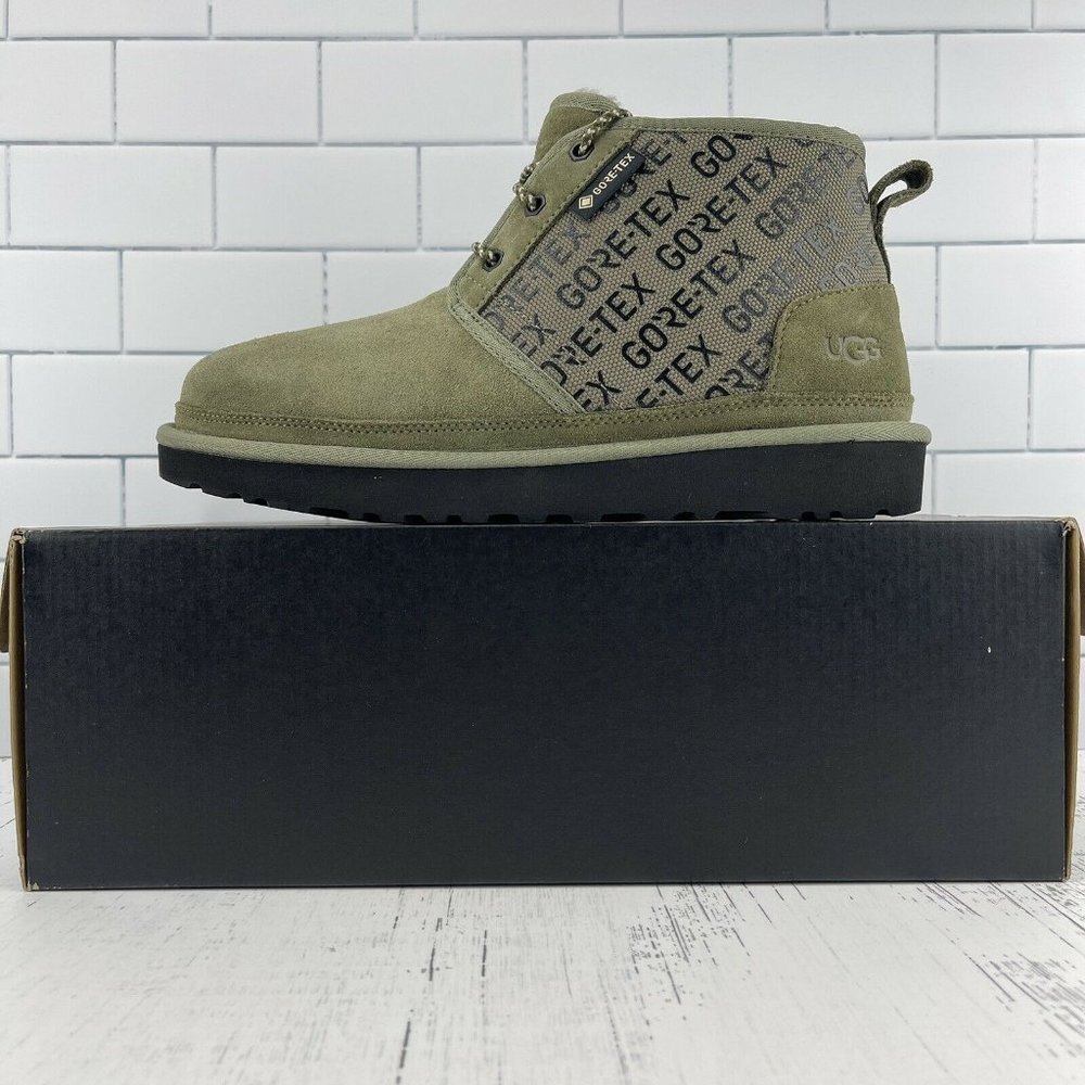 Mens UGG Boots Size 8 Chukka Neumel GTX Gore‎ Tex Waterproof Wool Lining Suede
